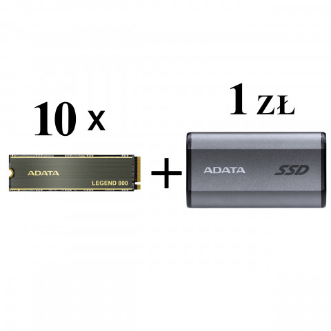 Kup 10 x ADATA DYSK SSD LEGEND 800 1TB M.2 PCIE NVME a otrzymasz dysk zewnętrzny SSD ADATA Elite SE880 500GB Szary za 1 zł - Galeria zdjęcie 1