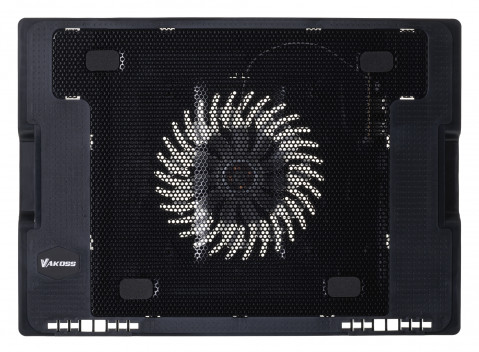 VAKOSS PODSTAWKA CHŁODZĄCA POD NOTEBOOKA 17",1 WENTYLATOR, LED, REGULACJA WYSOKOŚCI, LF-1860AL CZARNA - Galeria zdjęcie 10