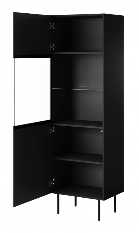 Witryna PALAZZO 60x42x190 czarny + dąb craft - Galeria zdjęcie 2