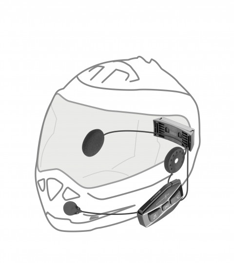 Intercom motocyklowy INTERPHONE U-COM 16, komplet na 1 kask - Galeria zdjęcie 5