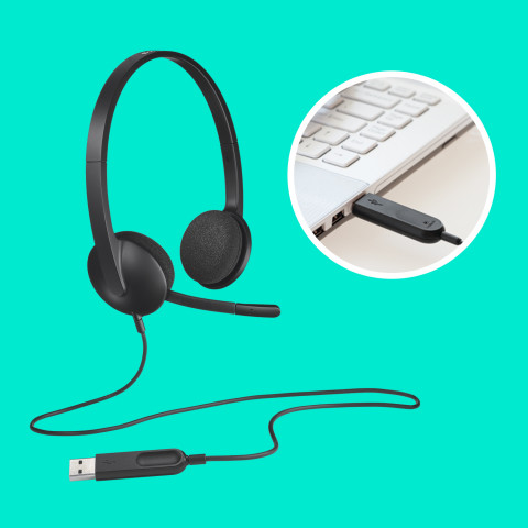 Słuchawki Logitech H340 stereo headset - Galeria zdjęcie 15