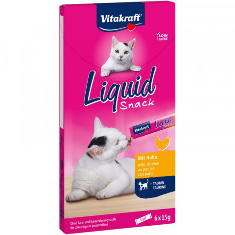 VITAKRAFT Liquid Snack Kurczak - przysmak dla kota - 6 x 15 g - Galeria zdjęcie 1