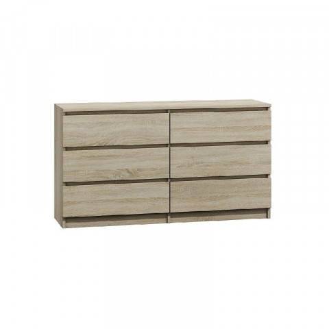 M6 MALWA KOMODA 140CM 6 SZUFLAD SONOMA - Galeria zdjęcie 3