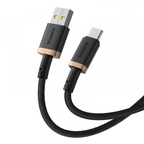 Kabel Baseus Dura USB-Typ C 60W 2m (czarno-złoty) - Galeria zdjęcie 4
