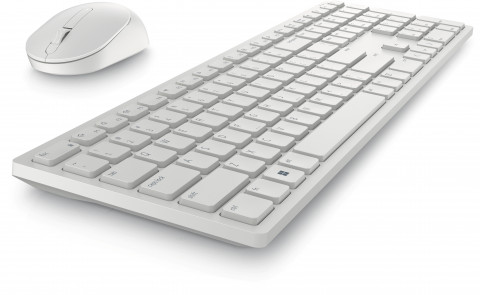 Dell Zestaw bezprzewodowy klawiatura + mysz KM5221W biały - Galeria zdjęcie 4