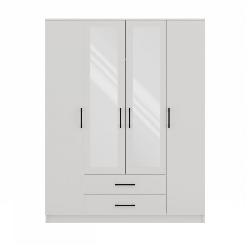 SZAFA ROMANA 160X205 BIAŁA Z LUSTREM - Galeria zdjęcie 1
