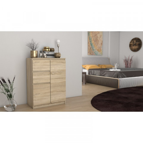 KOMODA 2 DRZWI 2 SZUFLADY SONOMA - Galeria zdjęcie 4