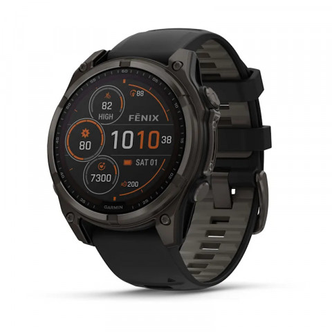Zegarek Garmin Fenix 8 Solar Sapphire Titanium Carbon Grey - Galeria zdjęcie 1