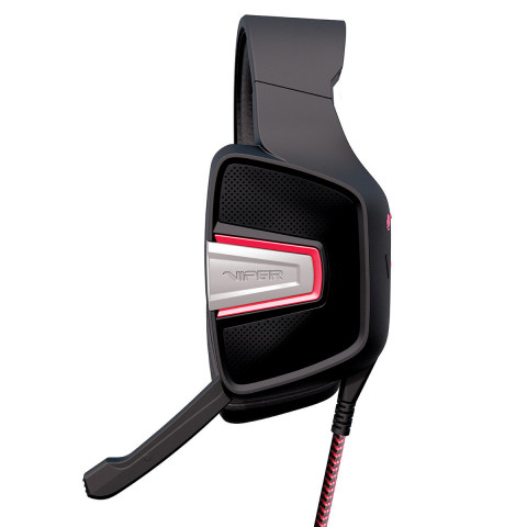 Słuchawki wokółuszne z mikrofonem Patriot Viper V330 Stereo Gaming (czarno-czerwony) - Galeria zdjęcie 2