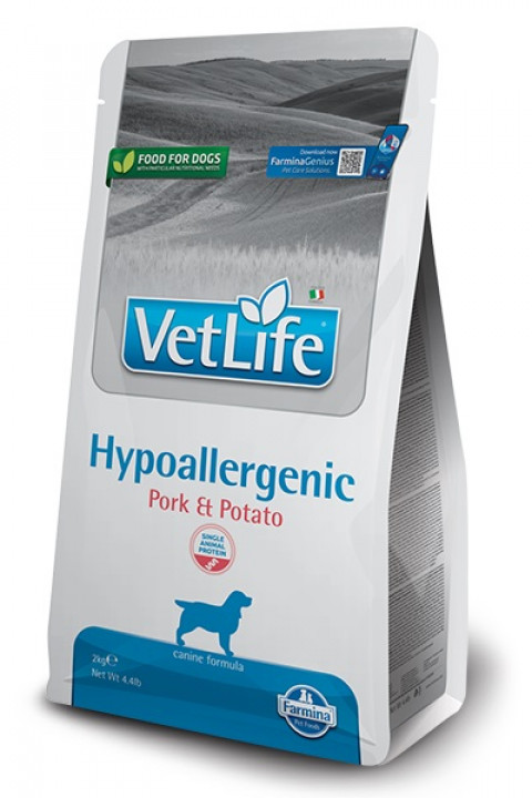 FARMINA Vet Life Hypoallergenic Pork & Potato - sucha karma dla psa - 2 kg - Galeria zdjęcie 1