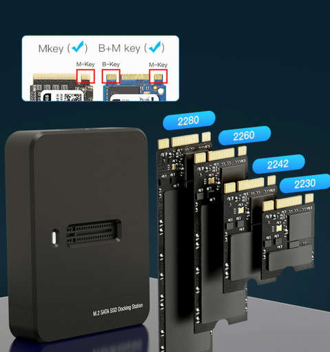 GEMBIRD STACJA DOKUJĄCA M.2 SATA I NVME SSD CZARNA - Galeria zdjęcie 5
