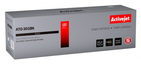 Activejet ATO-301BN Toner do drukarki OKI, Zamiennik OKI 44973536; Supreme; 2200 stron; czarny. - Galeria zdjęcie 1
