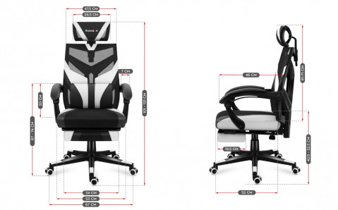 Fotel gamingowy Huzaro Combat 5.0 White - Galeria zdjęcie 15