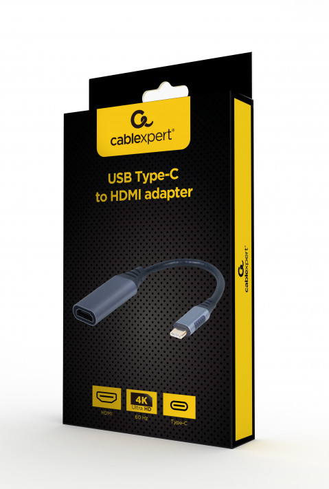 GEMBIRD ADAPTER USB TYP-C DO HDMI SZARY, 15CM - Galeria zdjęcie 3