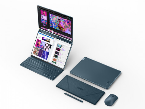 Lenovo Yoga Book 9 13IMU9 Ultra 7 155U 2x 13.3" 2.8K OLED 400nits Glossy 60Hz 32GB LPDDR5x-7467 SSD512 Intel Arc Graphics Win11 Tidal Teal - Galeria zdjęcie 23