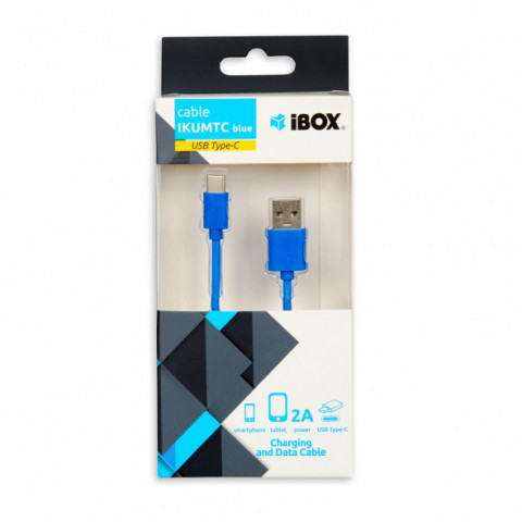 KABEL I-BOX USB 2.0 TYP C, 2A 1M NIEBIESKI - Galeria zdjęcie 3