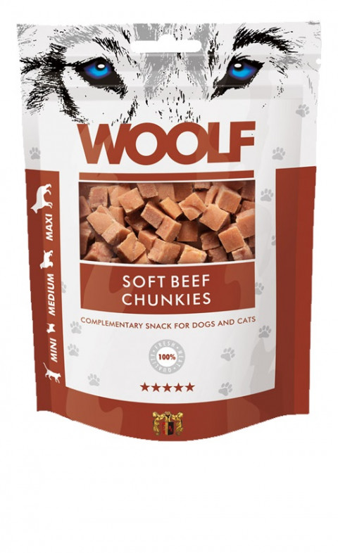 WOOLF Przysmak Soft Beef dla psa CHUNKIES - Galeria zdjęcie 1