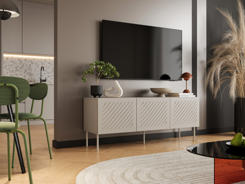 Szafka RTV SIENA 150,5x40x60 kaszmir mat - Galeria zdjęcie 3