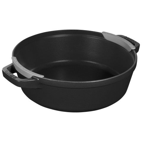 Zestaw 3 naczyń żeliwnych z pokrywką STAUB 40508-386-0 - czarny 24 cm - Galeria zdjęcie 3