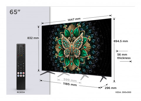 Telewizor 65" TCL 65C6K QD-Mini-LED UHD 4K Google TV - Galeria zdjęcie 2