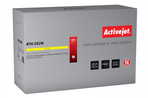 Activejet ATH-262N Toner do drukarki HP, Zamiennik HP 648A CE262A; Supreme; 11000 stron; żółty. - Galeria zdjęcie 1