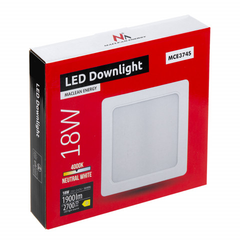 MACLEAN PANEL LED SUFITOWY PODTY SLIM 18W MCE374 S - Galeria zdjęcie 6
