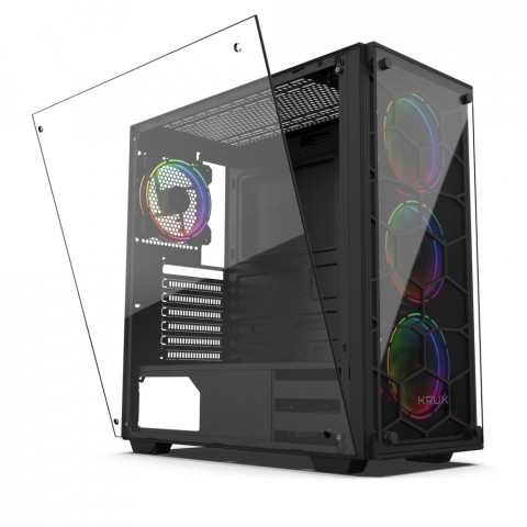 Obudowa KRUX Leda Black (KRX0007) - Galeria zdjęcie 1