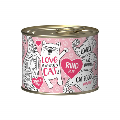 LOVE IS WHERE A CAT IS® Wołowina - mokra karma dla kota - 200g - Galeria zdjęcie 1