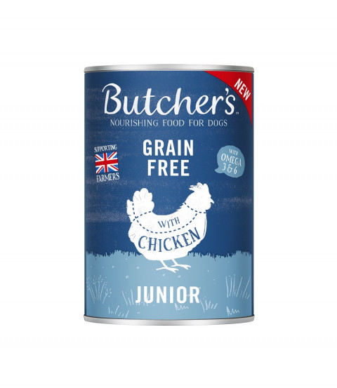 BUTCHER'S Original Junior Kurczak w galaretce - mokra karma dla psa - 24x400g - Galeria zdjęcie 3