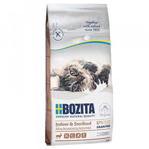 BOZITA Indoor & Sterilised Grain free Reindeer - sucha karma dla kota - 10kg - Galeria zdjęcie 1