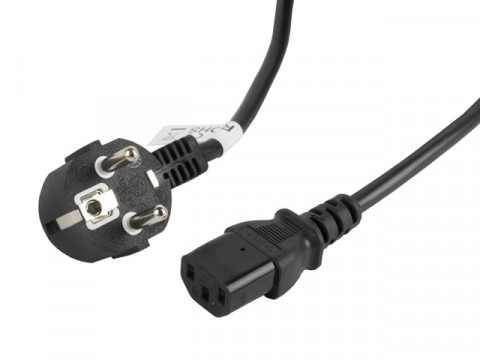 Lanberg kabel zasilający vde cee 7/7 -> c13 3m ca-c13c-11cc-0030-bk - Galeria zdjęcie 1