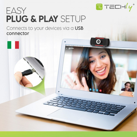 TECHLY KAMERA USB INTERNETOWA FULLHD 1080P Z MIKRO - Galeria zdjęcie 11