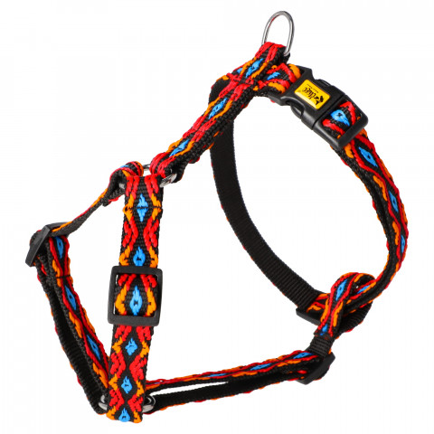 DINGO szelki dwupaskowe guard - Winnetou szer. 1,6 cm, rozmiar s (1,6 cm: 24-45 cm) czarna - Galeria zdjęcie 1
