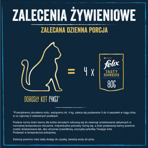 FELIX Tasty Shreds z kaczką i indykiem - mokra karma dla kota - 4x 80g - Galeria zdjęcie 4