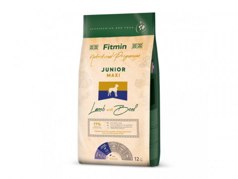 FITMIN maxi junior jagnięcina z wołowiną - sucha karma dla psa - 12kg - Galeria zdjęcie 1