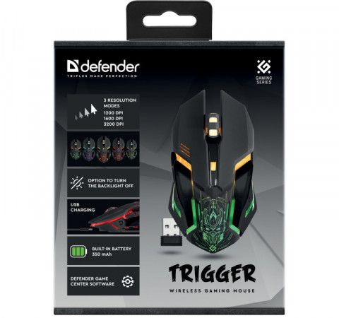 DEFENDER MYSZ GM-934 TRIGGER OPTIC RF 52934 - Galeria zdjęcie 4