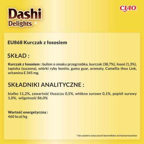  INABA Dashi Delights Kurczak z łososiem w bulionie - przysmak dla kota - 70 g - Galeria zdjęcie 8