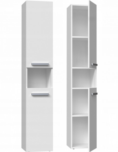 Szafka łazienkowa NEL I 31x30xH174 biel mat - Galeria zdjęcie 4
