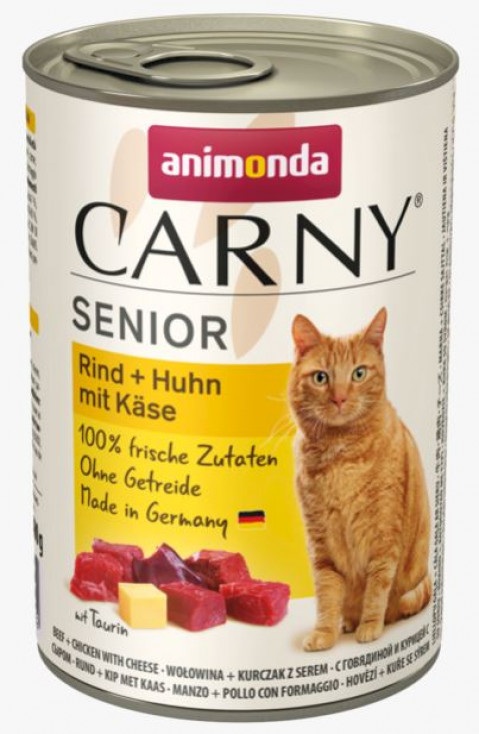 ANIMONDA Carny Senior wołowina, kurczak z serem - mokra karma dla kota - 400g - Galeria zdjęcie 1
