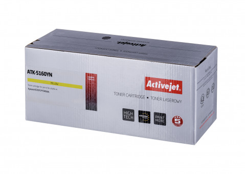 Activejet ATK-5160YN Toner do drukarki Kyocera, Zamiennik Kyocera TK-5160Y; Supreme; 12000 stron; żółty. - Galeria zdjęcie 2