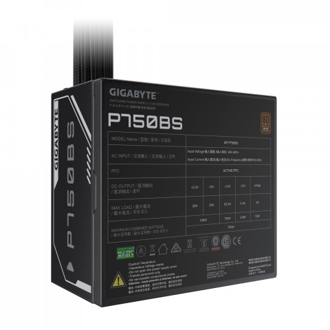 Zasilacz Gigabyte P750BS 750W 80+ Bronze (GP-P750BS) - Galeria zdjęcie 6