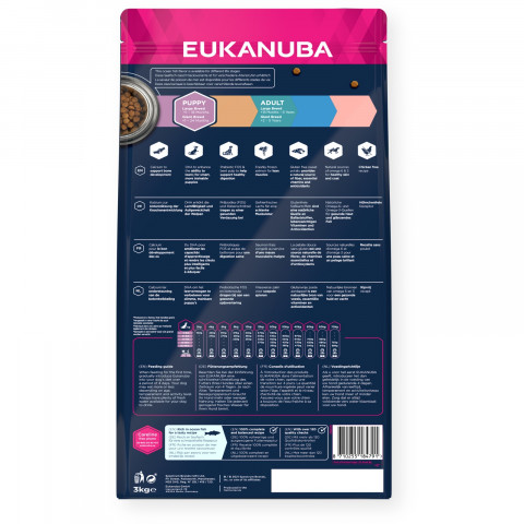 EUKANUBA Premium Grain Free Puppy Medium & Large Ocean fish - sucha karma dla psa - 3kg - Galeria zdjęcie 3