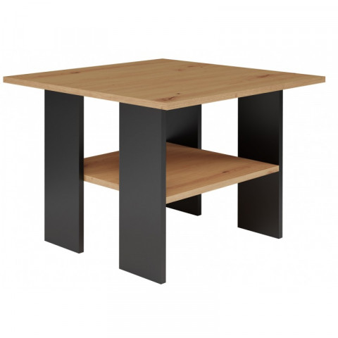 Stolik MODERNA 60x60xH45 dąb artisan/czarny - Galeria zdjęcie 1