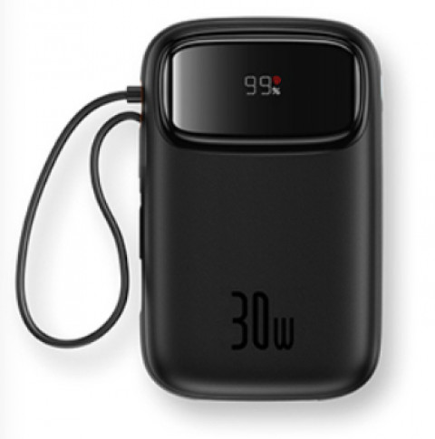 Powerbank Baseus Qpow 2 10000mAh 30W 2xUSB-C (czarny) - Galeria zdjęcie 1