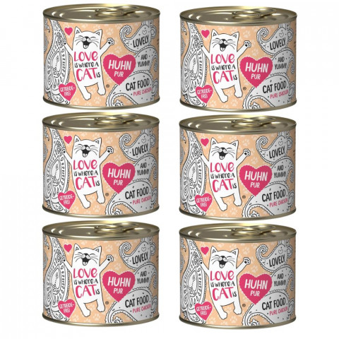 LOVE IS WHERE A CAT IS Kurczak - mokra karma dla kota - 6x200g - Galeria zdjęcie 1
