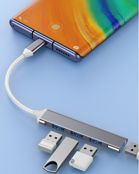 VAKOSS HUB USB-C TC-4125X 1XUSB 3.0 3XUSB 2.0 - Galeria zdjęcie 3