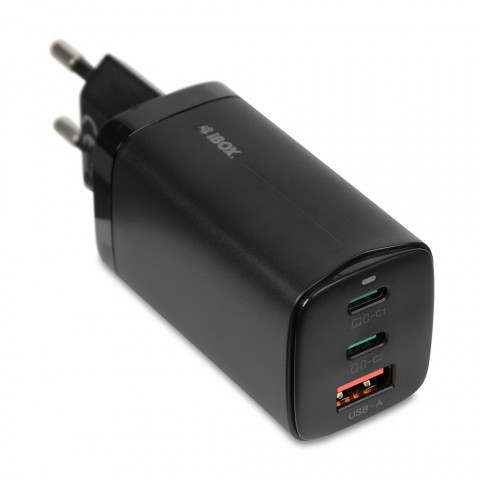 ŁADOWARKA SIECIOWA I-BOX C-65 GAN 65W KABEL, BLACK - Galeria zdjęcie 9