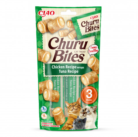 INABA Churu Bites Tuńczyk z kurczakiem - przysmak dla kota - 3x10 g - Galeria zdjęcie 1