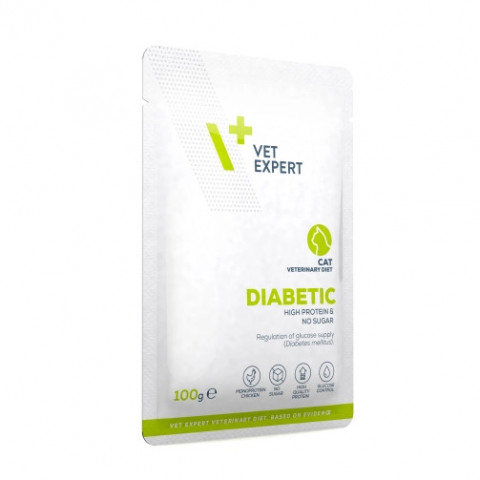 VET EXPERT Veterinary Diet Diabetic Cat - mokra karma dla kota - 100g - Galeria zdjęcie 2