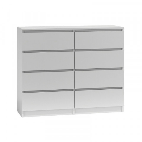 M8 MALWA KOMODA 120CM 8 SZUFLAD BIAŁY - Galeria zdjęcie 3